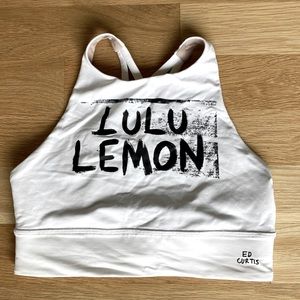 Lululemon Energy Hgh-Neck, longline bra White Size 8